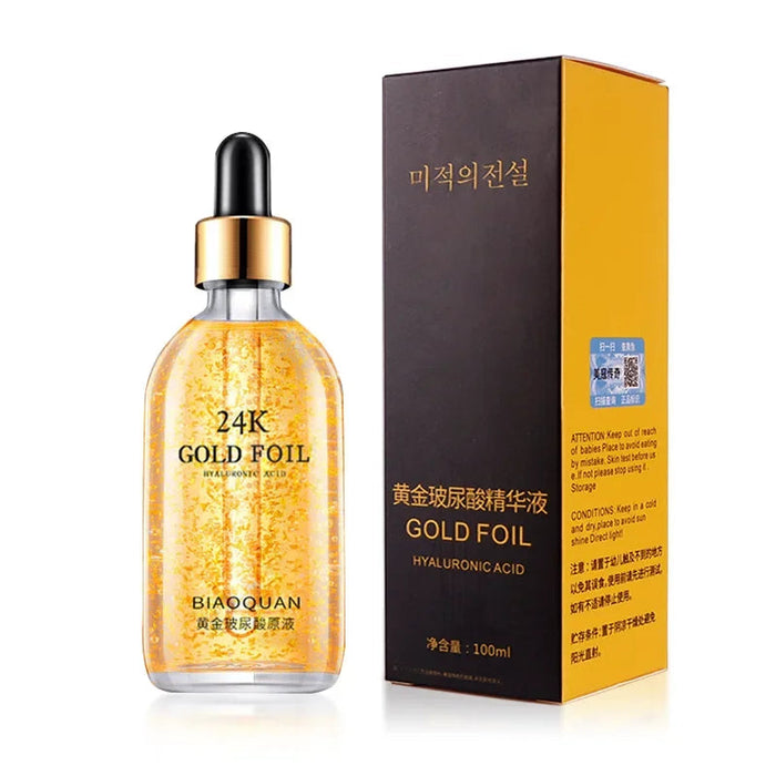 100ml 24k Gold Hyaluronic Acid Nicotinamide Face Serum Anti Aging Facial Lifting Collagen Essence Skin Care Whitening Serum-Health Wisdom™
