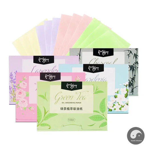100pcs Facial Absorbent Paper Face Wipes Matcha Anti-grease Paper Oil Absorbing Sheets Cosmetics Makeup Facial Cleaning Tools