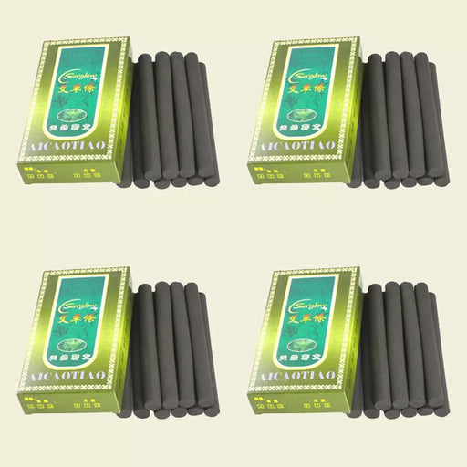 4 Boxes Micro Smoke Moxa Sticks Chinese Medicine Wormwood Mugwort Stick Warm Acupuncture Massage Therapy Health Care 12*120mm-Health Wisdom™