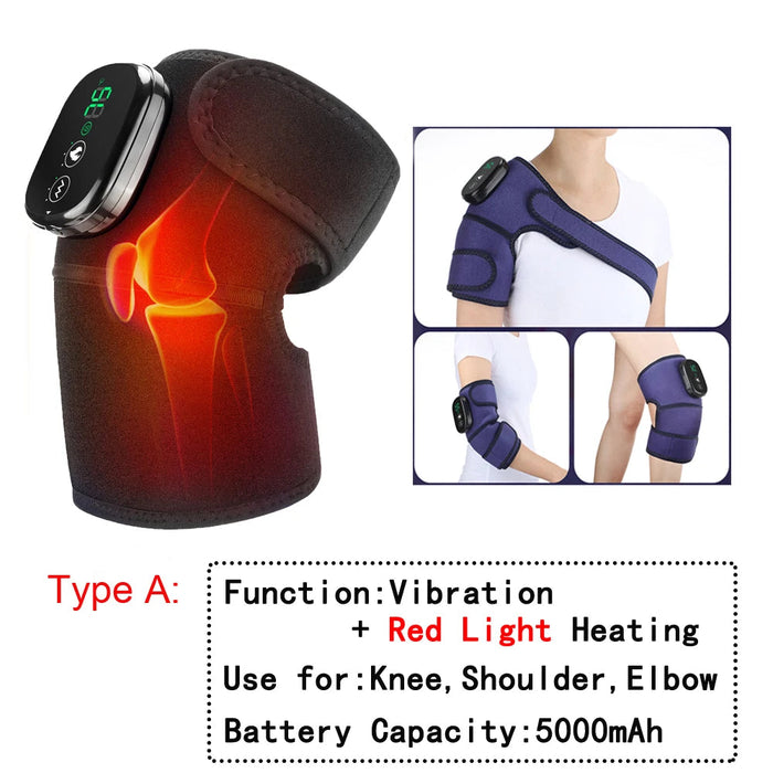 Heating Knee Massage Pad Protection Red Light Physiotherapy Vibrador Joint Pain Relief Instrument Swelling Arthritis Leg Elbow-Health Wisdom™