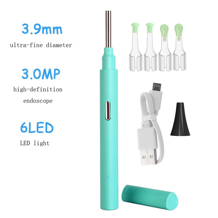 PASTSKY Ear Cleaner Ear Wax Candle Removal Tool WiFi 3.0MP Otoscope Wireless 3.9mm Camera Medical Health Care Oral Inspection-Health Wisdom™