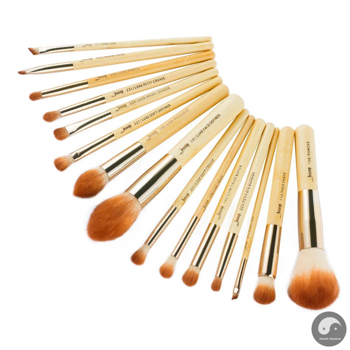 Perfect Beauty 15pcs Bamboo Professional Makeup Brushes brush Set Make up Tools kit Foundation Powder cosmetics-Health Wisdom™