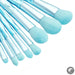 Perfect Make up brushes 8pcs Glacier Blue Blush Powder Eyeshadow Foundation brush Pencil Plastic handle-Health Wisdom™