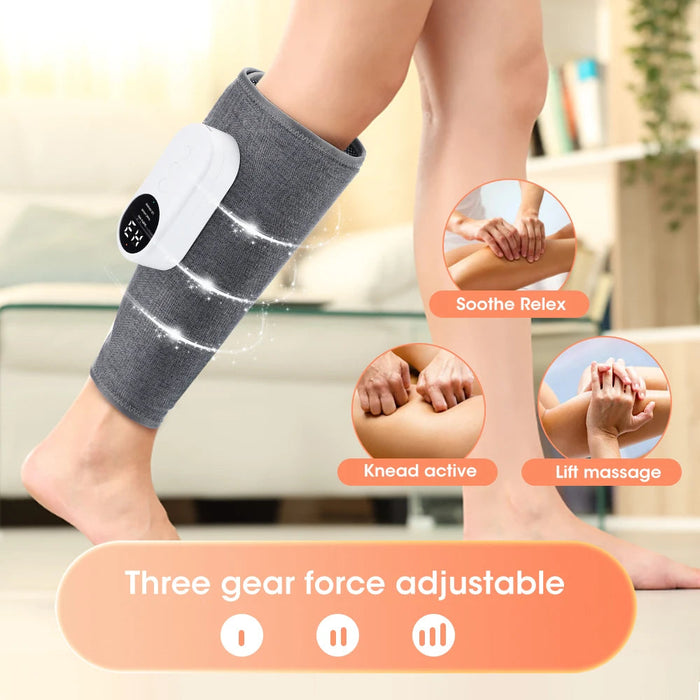 Presotherapy Calf Leg Massager with Large Area Heat Compression Foot Muscle Shiatsu Massage Physiotherapy Machine Wireless-Health Wisdom™