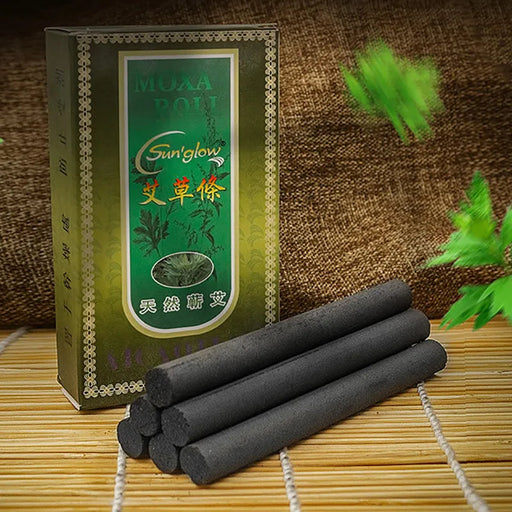 10Pcs Micro Smoke Moxa Sticks Mugwort Smokeless Roll Warm Acupuncture Massage Therapy Chinese Medicine Health Care 12*120mm-Health Wisdom™