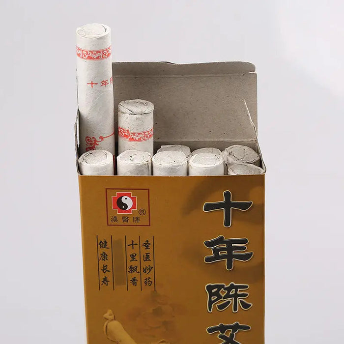 10Pcs Moxibustion Rolls Moxa Sticks with Lower Burning Temperature Warm Acupoint Massage Therapy Chinese Medicine Health Care-Health Wisdom™