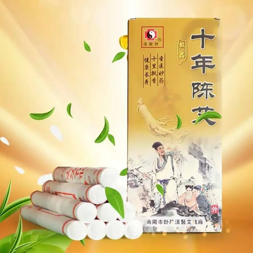 10Pcs Moxibustion Rolls Moxa Sticks with Lower Burning Temperature Warm Acupoint Massage Therapy Chinese Medicine Health Care