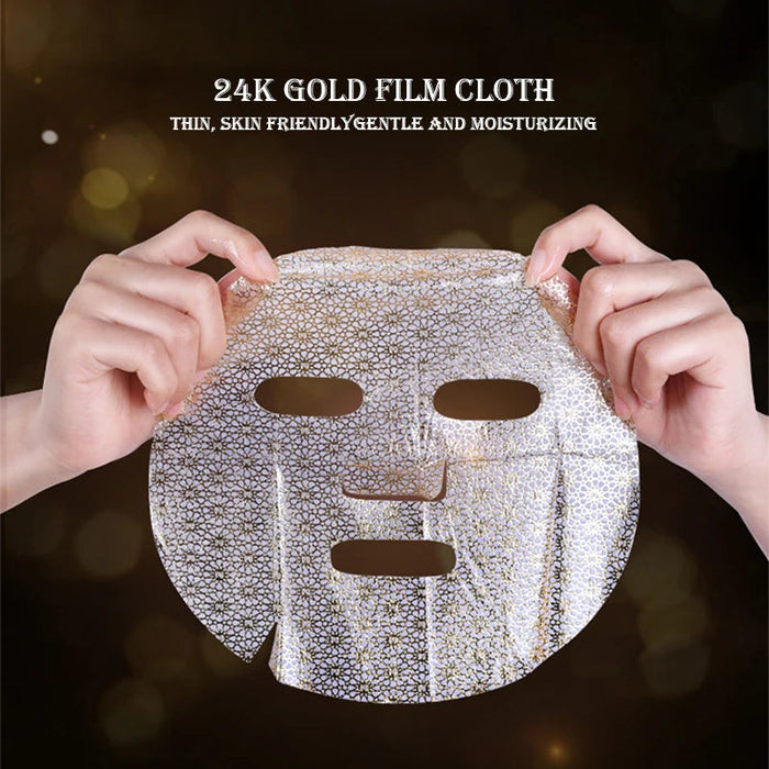 10pcs 24K Gold Hyaluronic Acid Face Mask Moisturizing Anti-aging Hydrating Beauty Skincare Sheet Masks Facial Mask Face Care-Health Wisdom™
