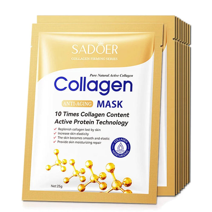 10pcs Anti-wrinkle Collagen Face Mask Moisturizing Anti-aging Repair Brightening skincare Face Sheet Mask Facial Masks Skin Care-Health Wisdom™