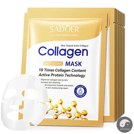 10pcs Anti-wrinkle Collagen Face Mask Moisturizing Anti-aging Repair Brightening skincare Face Sheet Mask Facial Masks Skin Care