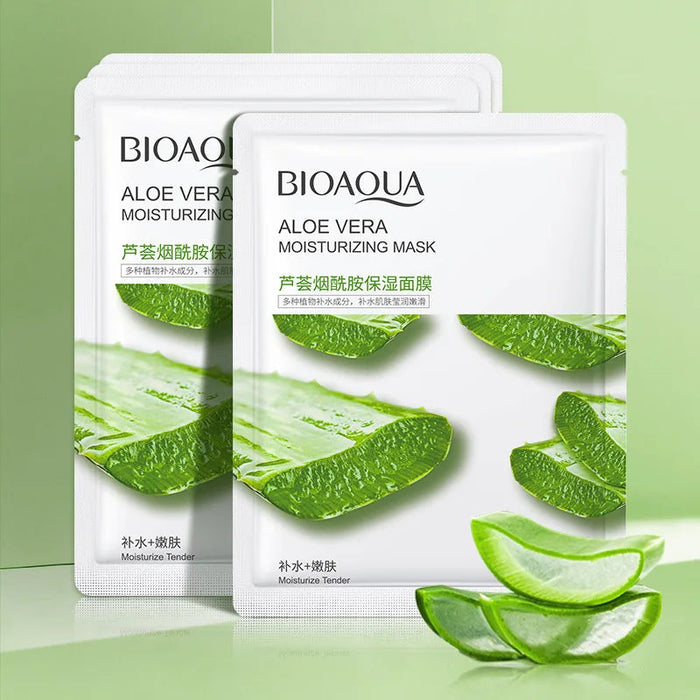 10pcs BIOAQUA Fresh Fruits Face Masks Centella Cucumber Aloe Vera Facial Mask Moisturizing Hydrating Facial Skin Care for Beauty-Health Wisdom™
