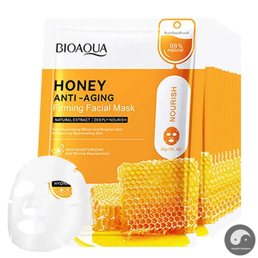 10pcs BIOAQUA Honey Anti-Aging Firming Face Mask Repairing Facial Masks Anti Wrinkle Beauty skincare Masks for Face Skin Care