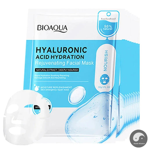 10pcs BIOAQUA Hyaluronic Acid Face Mask skincare Moisturizing Anti Acne Anti-wrinkle Facial Masks Face Sheet Mask Skin Care