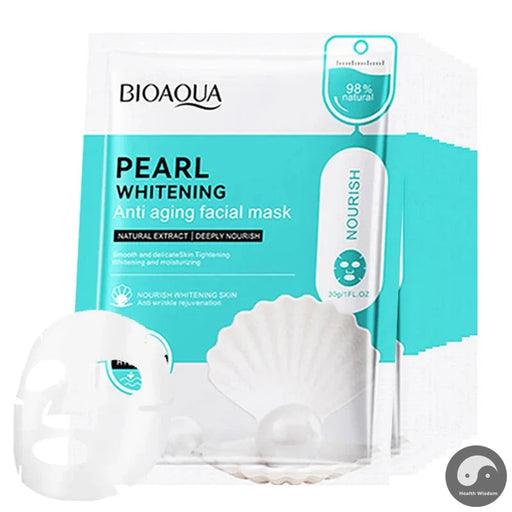 10pcs BIOAQUA Pearl Whitening Face Mask Moisturizing Anti-aging Anti Wrinkles skincare Facial Masks for Beauty Skin Care