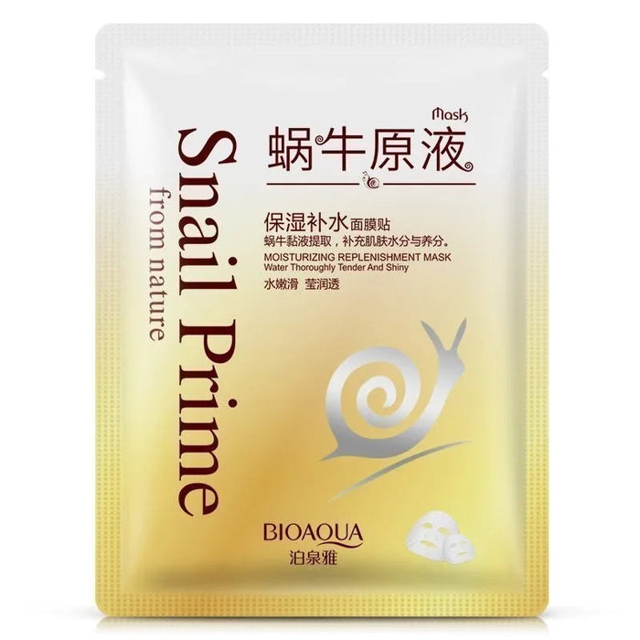 10pcs BIOAQUA Snail Essence Face Masks Moisturizing Anti-aging Tender and Smooth Whitening Facial Mask for Face Beauty Skin Care-Health Wisdom™