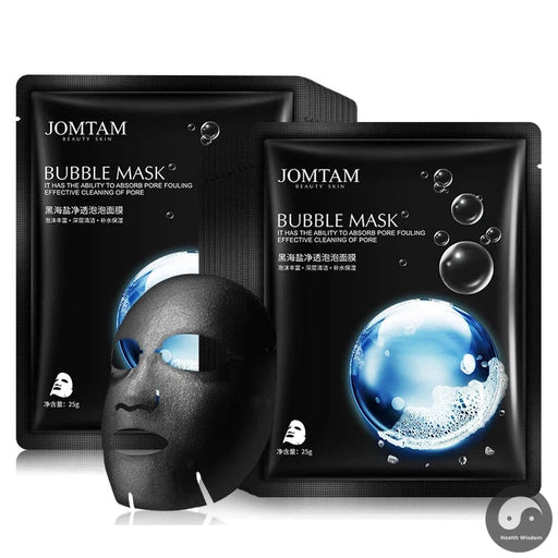 10pcs Black Sea Salt Moisturizing Bubble Facial Mask Deep Cleansing Oil Control Shrink Pore Skin Care Face Mask Black Masks-Health Wisdom™