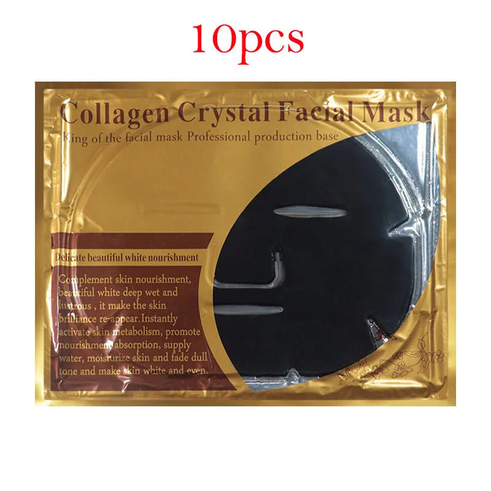 10pcs Crystal Collagen Gold Face Masks Beauty Skin Care Big Mask Anti-aging Hydrating Moisturizing Facial Mask for Face Care-Health Wisdom™