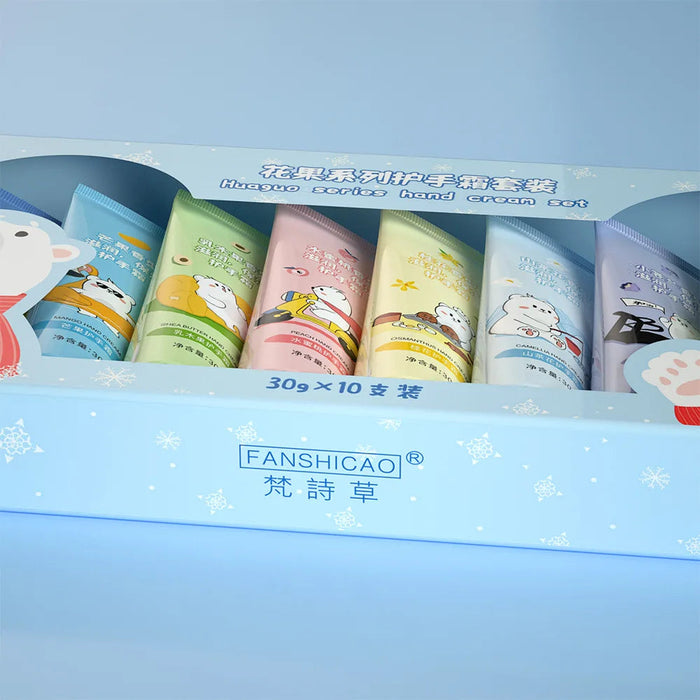 10pcs Fruit Flower Hand Cream Sets Sakura Avocado Chamomile Hand Creams Moisturizing Anti Wrinkle Hands Skin Care Products-Health Wisdom™