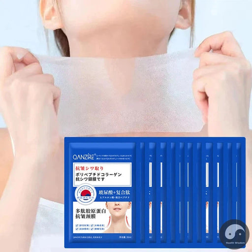 10pcs Hyaluronic Acid Anti-wrinkle Neck Mask Moisturizing skincare Collagen Necks Whitening Masks Korean Skin Care Products