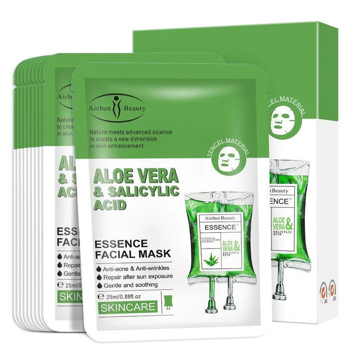10pcs Hyaluronic Acid Collagen Facial Mask Skincare Face Masks Moisturizing Anti-aging Snail Face Mask Brighten Masks for Beauty-Health Wisdom™