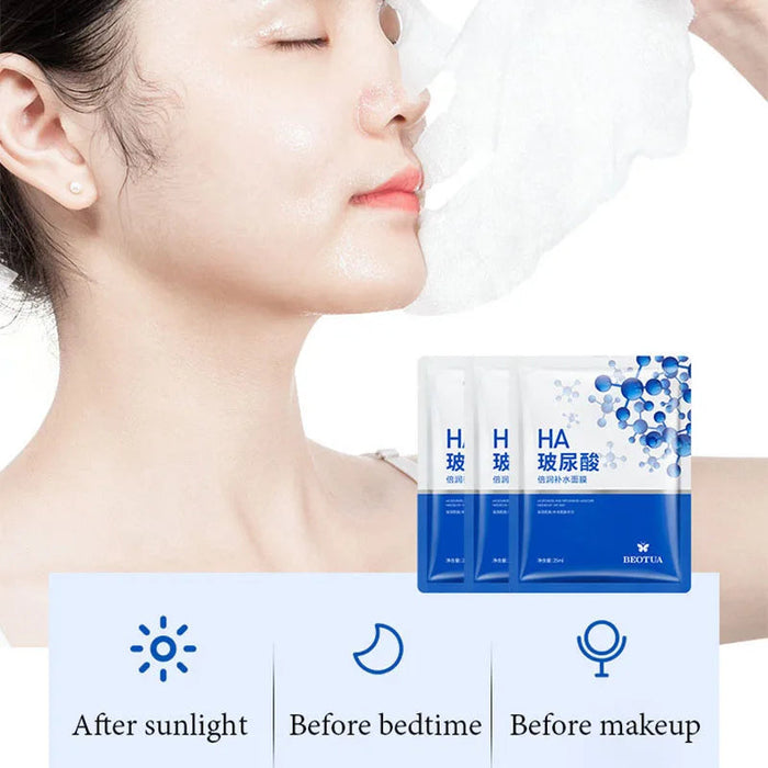 10pcs Hyaluronic Acid Facial Masks Whitening Anti Wrinkle Moisturizing skincare Face Mask Sheet Masks Skin Care Products-Health Wisdom™