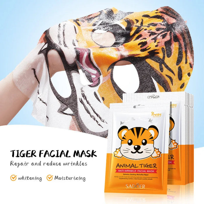 10pcs Moisturizing Face Mask skincare Cartoon Animal Pattern Anti Wrinkle Whitening Facial Masks Face Sheet Mask Skin Care-Health Wisdom™