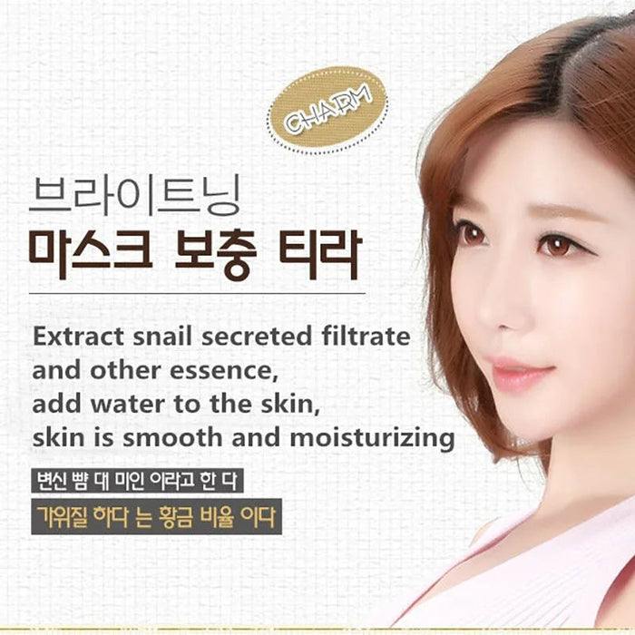 10pcs Snail Moisturizing Face Mask Replenishment Oil Control Anti Acne Tender Sheet Masks Facial Mask Skin Care Korean Cosmetics-Health Wisdom™
