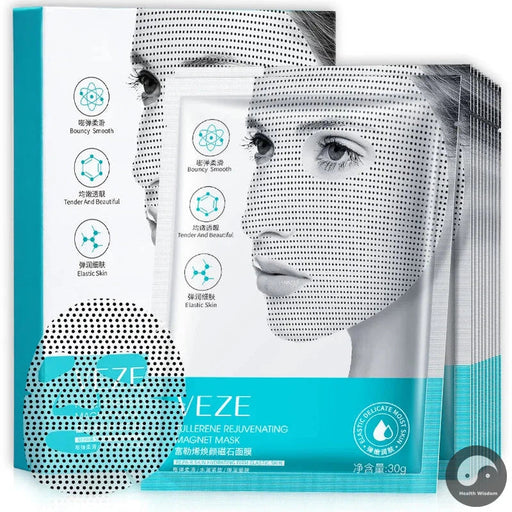 10pcs VENZEN Fullerene Magnet Face Mask Facial Skin Care Moisturizing Brightens Skin Refreshing Magnetic Facial Masks for Face-Health Wisdom™