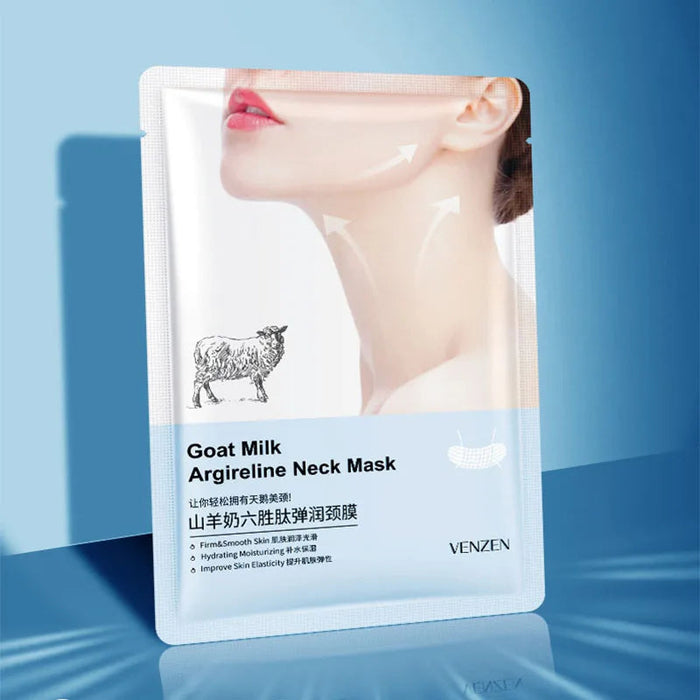 10pcs VENZEN Goat Milk Hexapeptide Neck Mask Moisturizing Anti-wrinkle Firming Whitening Anti-aging Masks Skin Care for Neck-Health Wisdom™