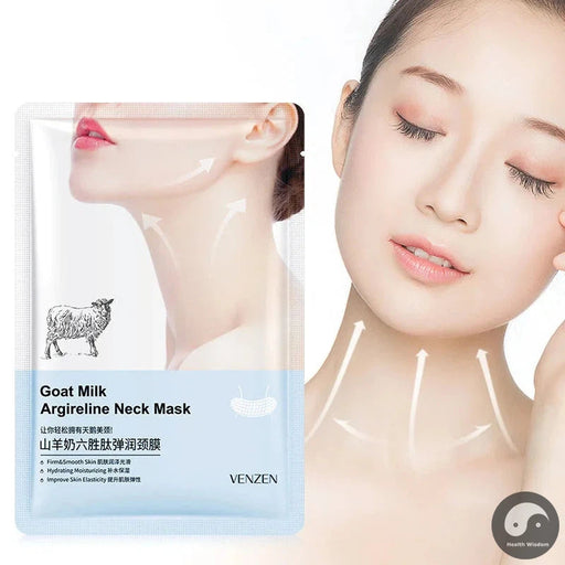 10pcs VENZEN Goat Milk Hexapeptide Neck Mask Moisturizing Anti-wrinkle Firming Whitening Anti-aging Masks Skin Care for Neck