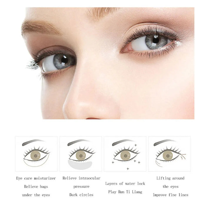10pcs=5pair Black Collagen Eye Mask Crystal Eyelid Patch Anti Wrinkle Moisture Under Eye Dark Circle Remover Eye Pad Face Masks