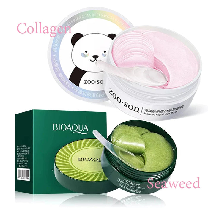 120pcs Anti Dark Circle Eye Mask Gold Collagen Avocado Seaweed Vitamin C Moisturizing Anti-wrinkle Eye Patches Korean Skin Care-Health Wisdom™