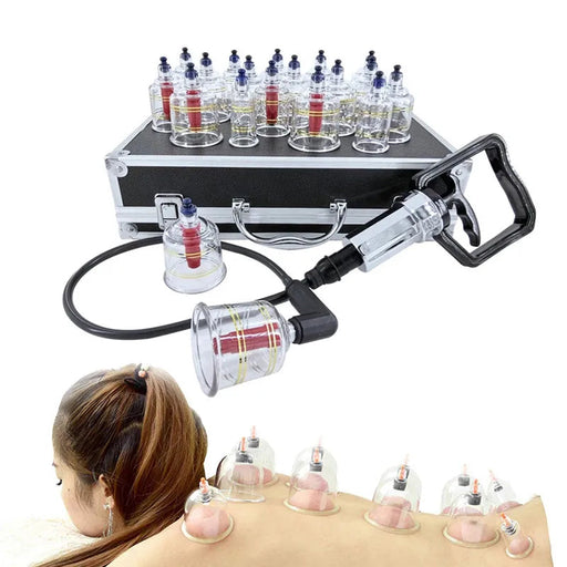 17 Cans Vacuum Cupping Therapy Set Plastic Vacuum Cups Massager Medical Suction Cups Jars Therapy Cupping Set for Massage