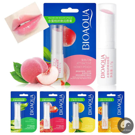 1pcs BIOAQUA Natural Fruits Lip Balm Moisturizing Jelly Nourishing Skin Care Lipstick Non-Stick Long-lasting Lips Care Cosmetics-Health Wisdom™