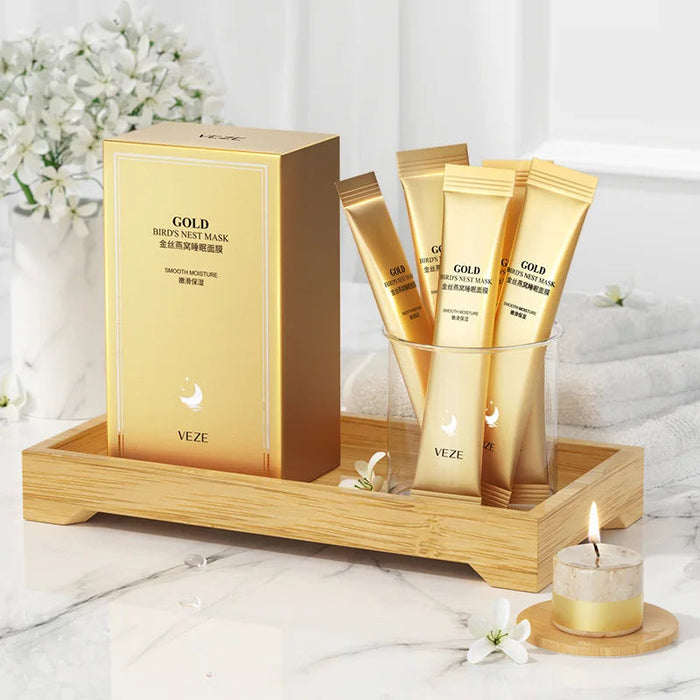 20pcs Golden Collagen Sleeping Face Masks Moisturize Skin Brighten No-wash Night Face Care Facial Mask korean Skin Care Products-Health Wisdom™