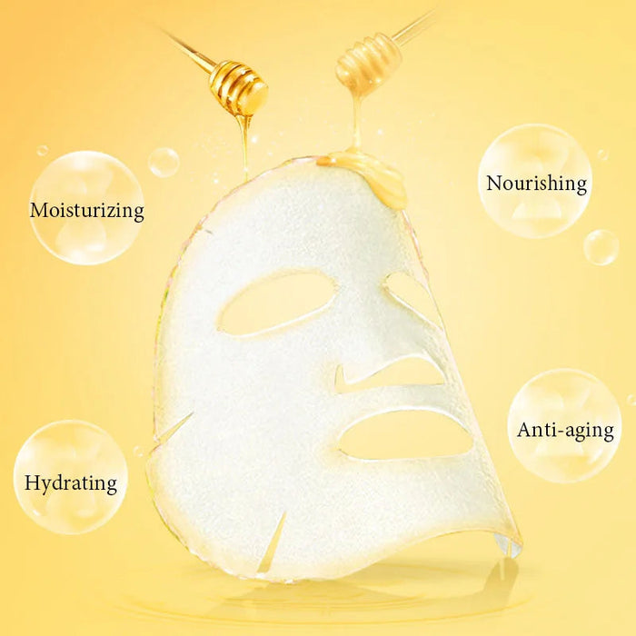 20pcs Honey Moisturizing Face Mask Anti-Aging Nourishing skincare Facial Masks Beauty Face Sheet Mask Skin Skin Care Products-Health Wisdom™