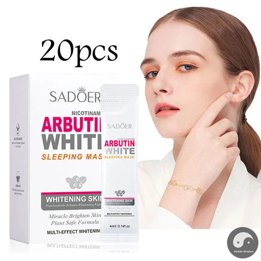 20pcs Niacinamide Arbutin Sleeping Facial Masks Whitening Anti-wrinkle Firming Face Masks skincare No-wash Sleep Facial Mask