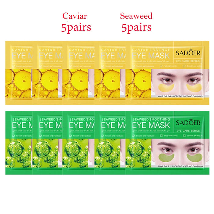 20pcs=10pairs Crystal Collagen Eye Mask Moisturizing Anti Dark Circles Anti-wrinkle skincare Eye Patches Skin Care for Eyes-Health Wisdom™
