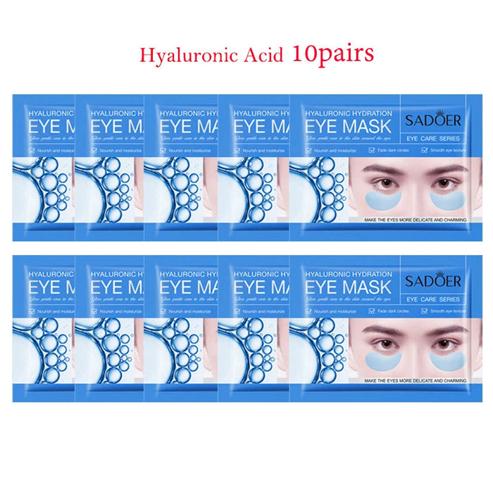 20pcs=10pairs Crystal Collagen Eye Mask Moisturizing Anti Dark Circles Anti-wrinkle skincare Eye Patches Skin Care for Eyes-Health Wisdom™
