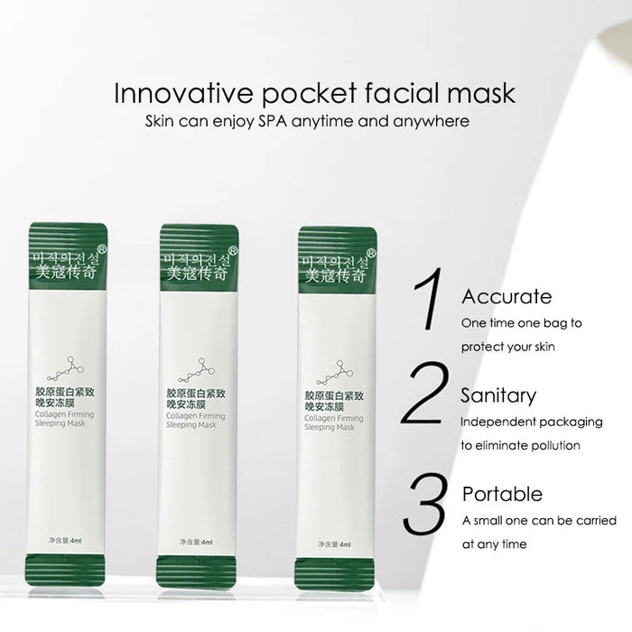 20pcs/lot Collagen Sleeping Facial Mask skincare Moisturizing Anti-wrinkles Skin Repair Brighten Face Mask Korean Facial Masks-Health Wisdom™