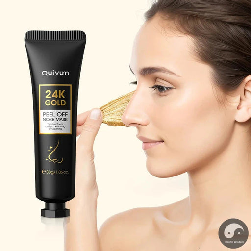 24K Gold Blackhead Removal Mask Deep Cleaning Moisturizing Remove Black Head Peel Off Nose Mask Blackhead Remover Peeling Masks-Health Wisdom™