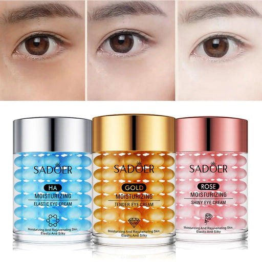 24K Gold Moisturizing Eye Cream Anti Wrinkle Fade Dark Eye Circles Hyaluronic Acid Eye Cream Health Beauty Skin Care Product-Health Wisdom™