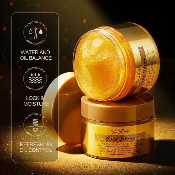 24K Gold Serum Cream Sleeping Mask Repair for Night Whitening Sleeping Beauty Mask Gel Cream Moisturizing Whitening Anti-wrinkle-Health Wisdom™