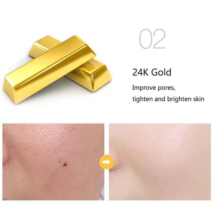 24K Golden Niacinamide Essence Liquid Deeply Nourishes Anti Wrinkles Anti Aging Hyaluronic Acid Nourish Skin Facial Moisturizer-Health Wisdom™