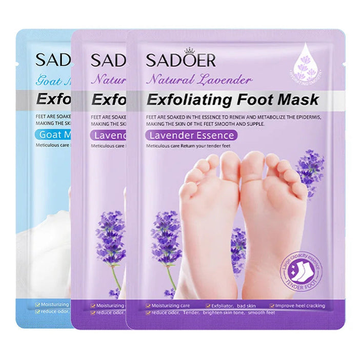 3 Pairs Lavender Feet Exfoliating Foot Mask Pedicure SPA Foot Bath Masks Moisturizing Dead Skin Remover Feet Peeling Mask-Health Wisdom™