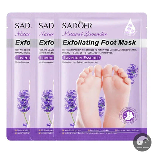 3 Pairs Lavender Feet Exfoliating Foot Mask Pedicure SPA Foot Bath Masks Moisturizing Dead Skin Remover Feet Peeling Mask