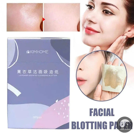 300PCS/Box Oil Control Face Absorbent Paper Face Oil Control Cleaning Wipes Absorbing Sheet Oily Matting Tissue Face Care Paper