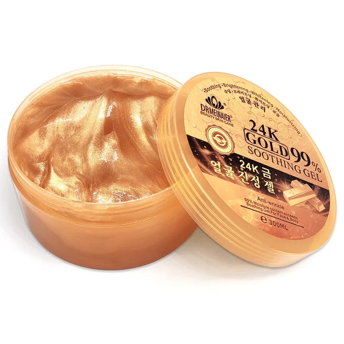 300ml 24K Gold Soothing Facial Gel Moisturizing Wrinkle Free Skin Care Lightening Oil-control Acido Clicolico Exfoliate Cream-Health Wisdom™