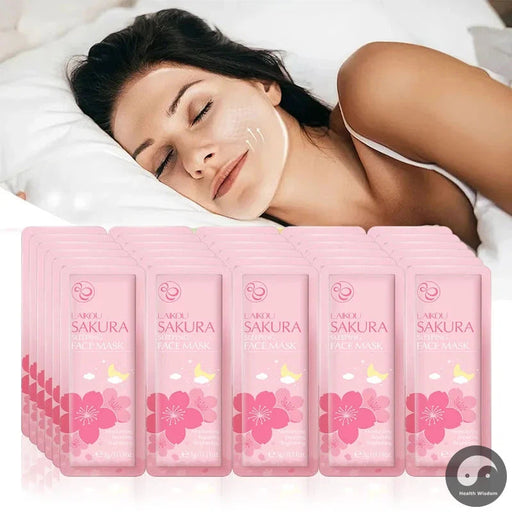 30pcs Laikou Sakura Sleeping Facial Masks skincare Anti Wrinkle Anti-Aging Moisturizing Whitening Face Mask Skin Care Products-Health Wisdom™