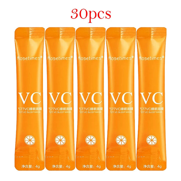 30pcs Vitamin C Sleeping Masks Beauty Face Moisturizing Skin Rejuvenation Firming Disposable No-wash Facial Mask for Face Care-Health Wisdom™